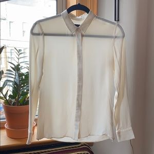 White silk Theory blouse